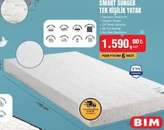 HOMEDİUS SMART SÜNGER TEK KİŞİLİK YATAK HOMEDİUS SMART SÜNGER TEK KİŞİLİK YATAK